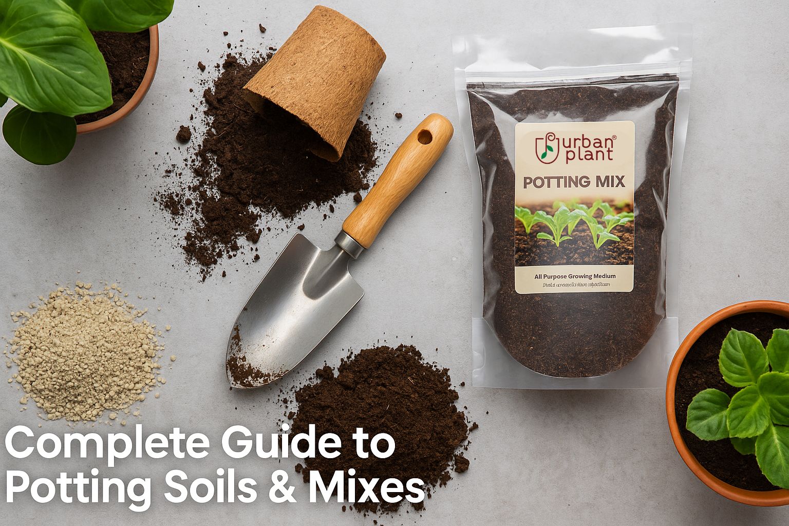 Complete Guide to Potting Soils & Mixes on How to choose the right soil- Urban Plant